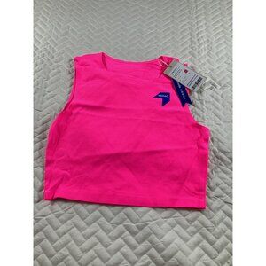 Womens NEDAO USA S Sleeveless Crop Top Pink Athletic Sports Gymwear Yoga fitNWT